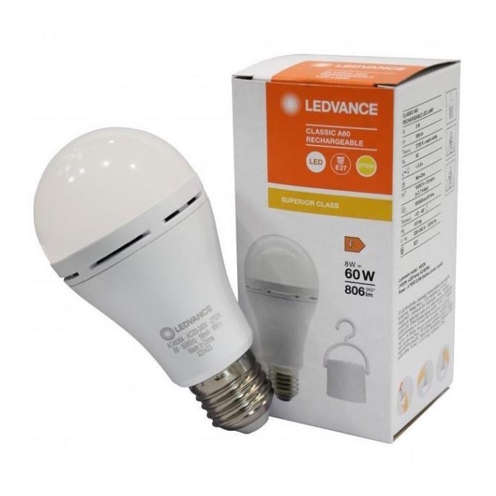 LED Žiarovka RECHARGEABLE A60 E27/8W/230V 2700K - Ledvance