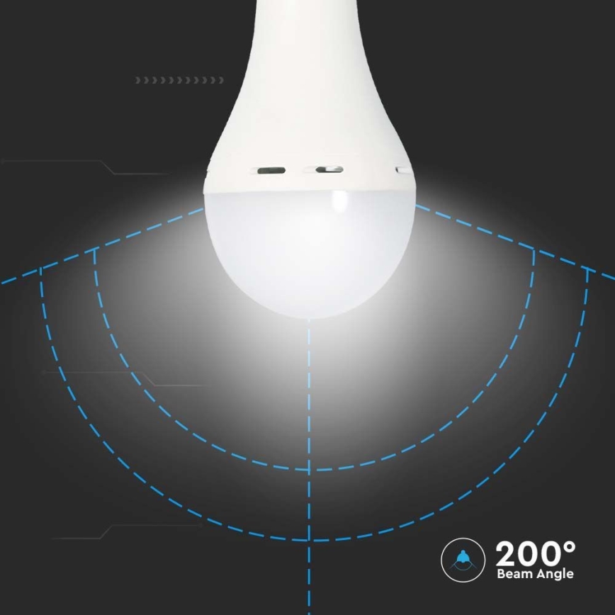 LED Žiarovka s núdzovým režimom A70 E27/9W/230V 4000K