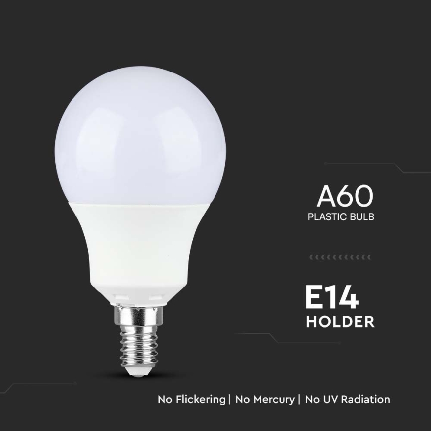 LED Žiarovka SAMSUNG CHIP A60 E14/8,5W/230V 3000K