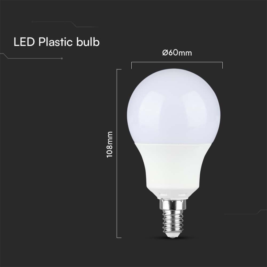 LED Žiarovka SAMSUNG CHIP A60 E14/8,5W/230V 3000K
