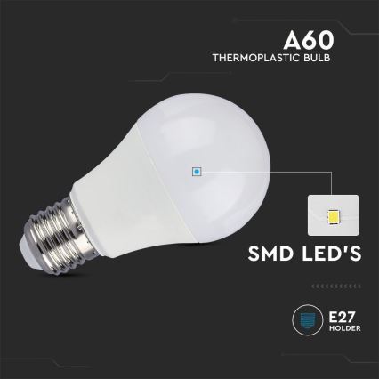 LED Žiarovka SAMSUNG CHIP A60 E27/8,5W/230V 4000K