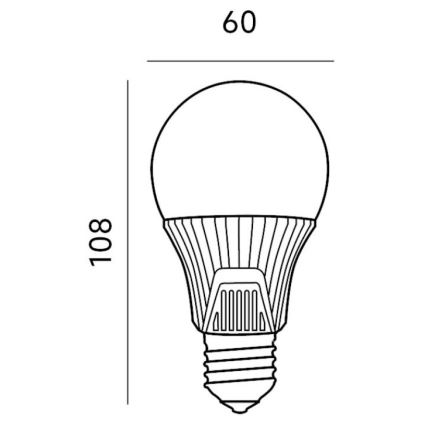 LED Žiarovka so senzorom E27/9W/230V 6500K