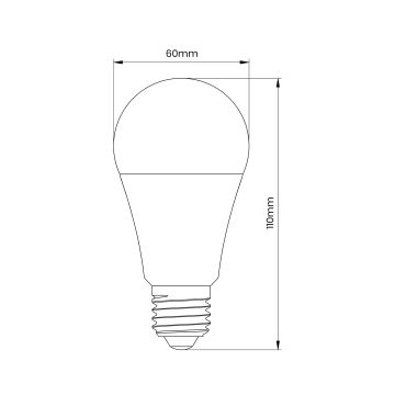 LED Žiarovka so senzorom súmraku A60 E27/9W/230V 3000K