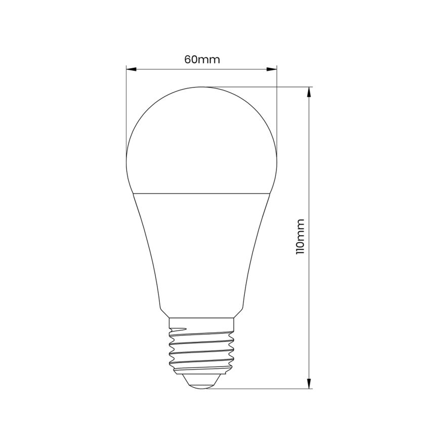 LED Žiarovka so senzorom súmraku A60 E27/9W/230V 3000K