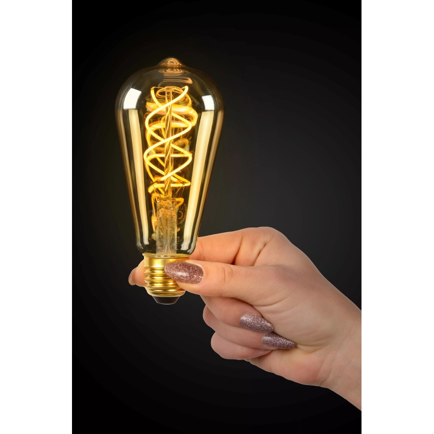 LED Žiarovka so senzorom súmraku FILAMENT ST64 E27/4W/230V 2200K - Lucide 49034/04/62