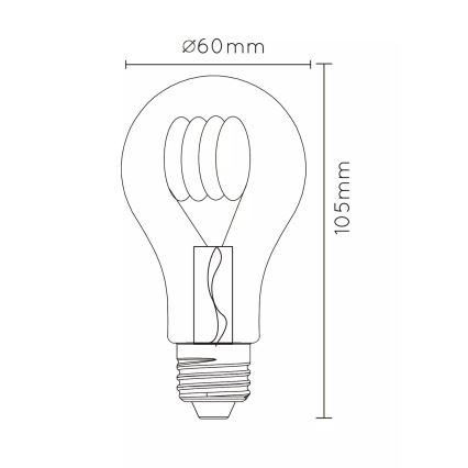 LED Žiarovka so senzorom súmraku FILAMENT A60 E27/4W/230V 2200K - Lucide 49042/04/62