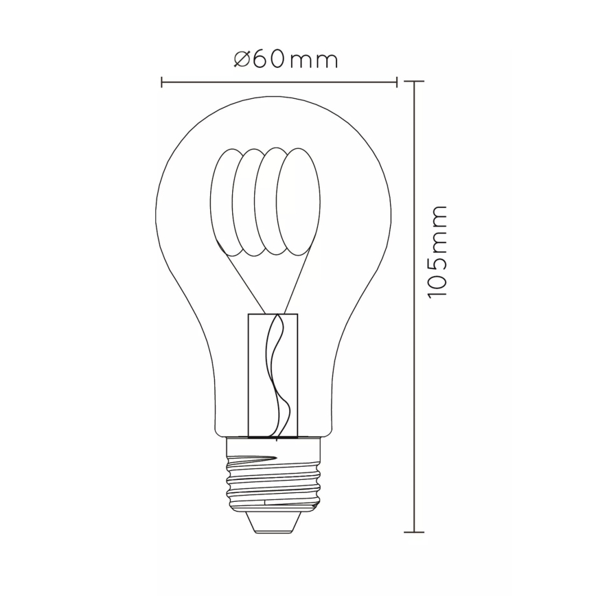LED Žiarovka so senzorom súmraku FILAMENT A60 E27/4W/230V 2200K - Lucide 49042/04/62