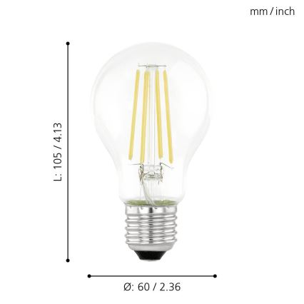 LED žiarovka so súmrakovým senzorom VINTAGE A60 E27/6W/230V 3000K - Eglo 11886