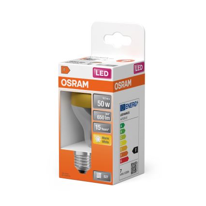 LED žiarovka so zrkadlovým vrchlíkom FILAMENT E27/6,5W/230V 2700K zlatá - Osram