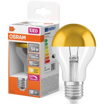 LED žiarovka so zrkadlovým vrchlíkom SUPERSTAR E27/7W/230V 2700K zlatá - Osram
