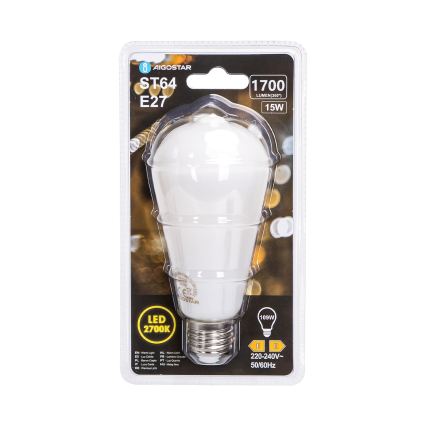 LED Žiarovka ST64 E27/15W/230V 2700K - Aigostar