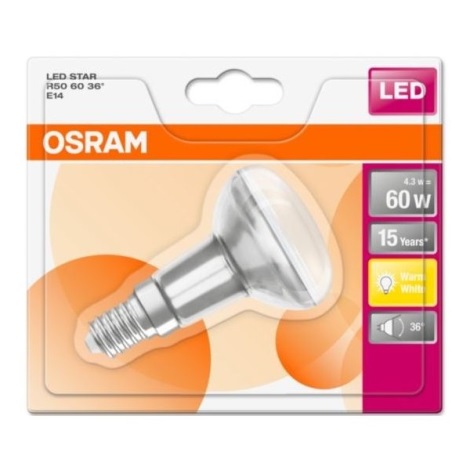 LED Žiarovka STAR E14/4,3W/230V 2700K - Osram