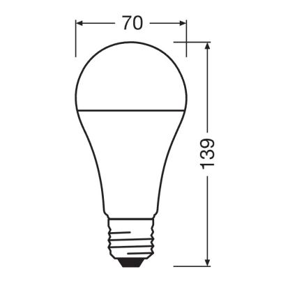 LED Žiarovka STAR E27/19W/230V 6500K - Osram