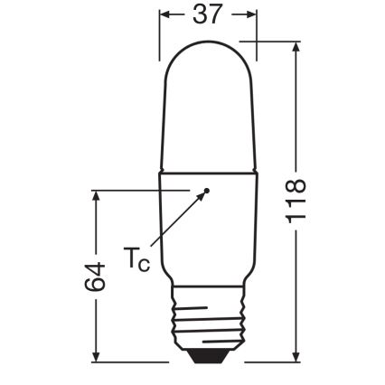 LED žiarovka STICK E27/8,5W/230V 4000K - Osram