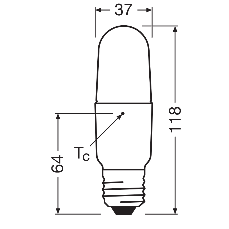 LED žiarovka STICK E27/8,5W/230V 4000K - Osram