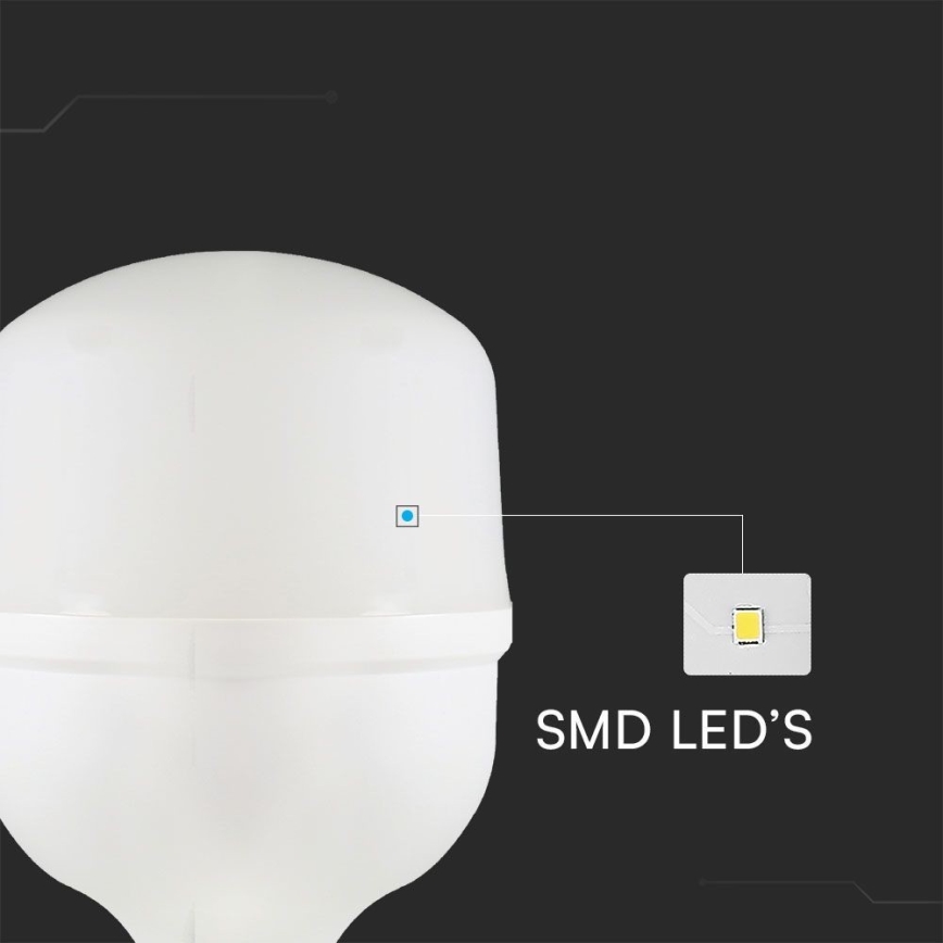 LED žiarovka T100 E27, 30 W, 230 V, 6500 K