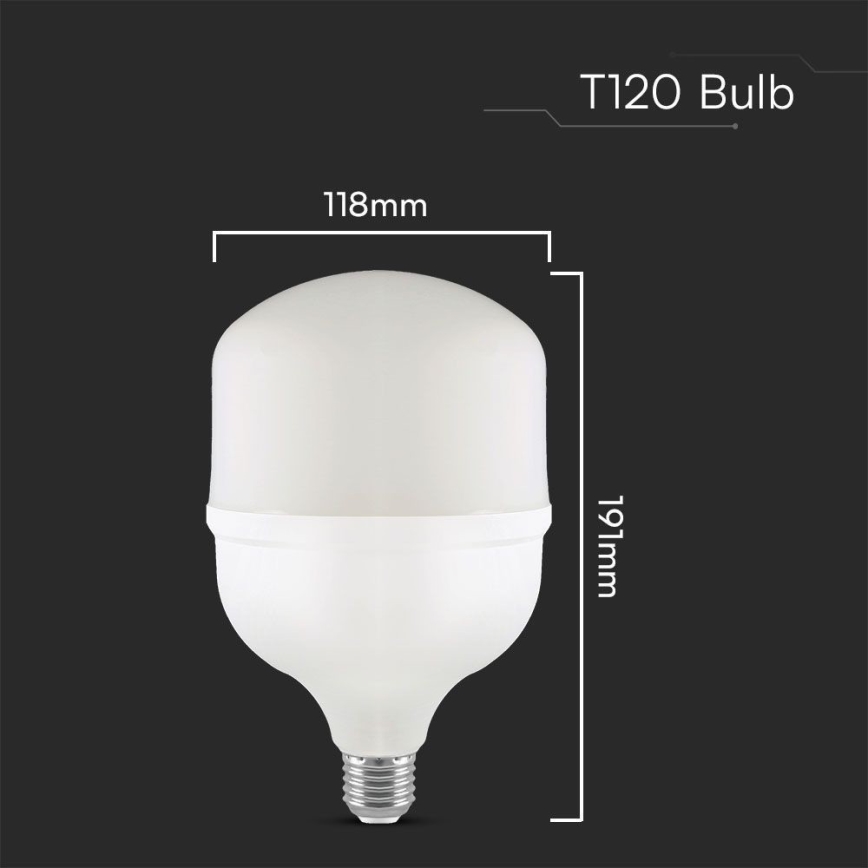 LED žiarovka T120 E27/40W/230V 6500K