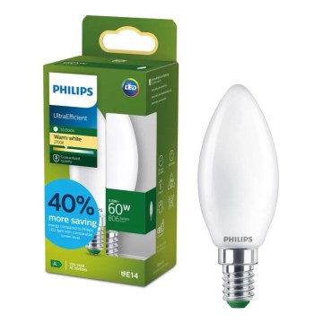 LED žiarovka ULTRAEFFICIENT Philips B35 E14/3,8W/230V 2700K
