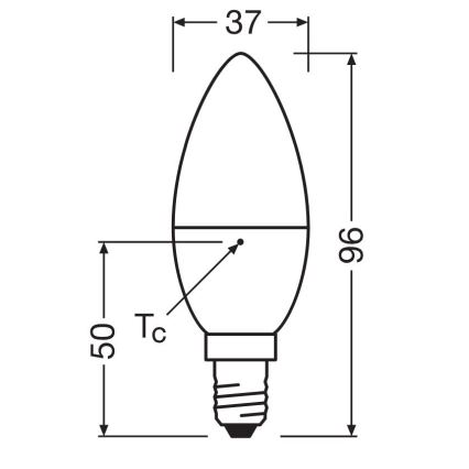 LED Žiarovka VALUE B40 E14/4,9W/230V 6500K - Osram