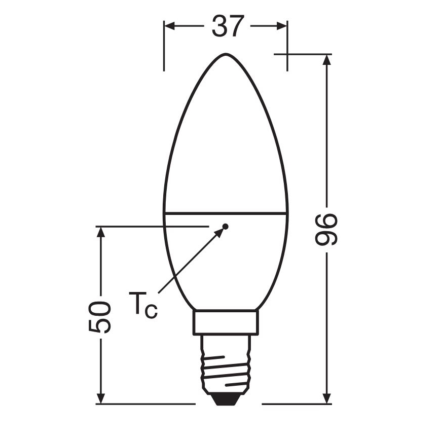 LED Žiarovka VALUE B40 E14/4,9W/230V 6500K - Osram