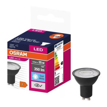 LED Žiarovka VALUE PAR16 GU10/4,5W/230V 4000K 120° čierna - Osram