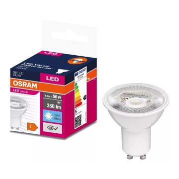 LED Žiarovka VALUE PAR16 GU10/4,5W/230V 4000K 36° biela - Osram