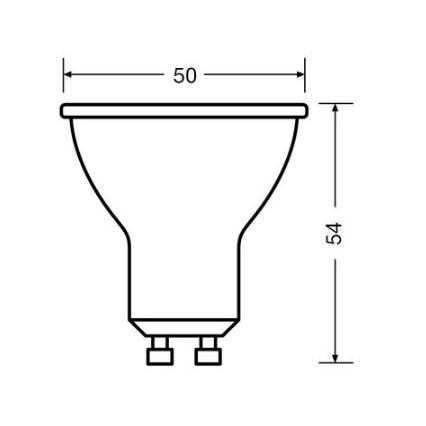 LED Žiarovka VALUE PAR16 GU10/4,5W/230V 4000K 36° biela - Osram