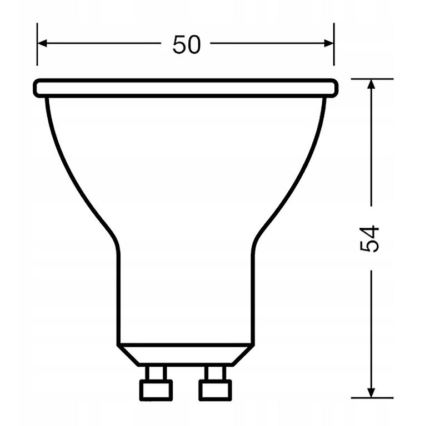 LED Žiarovka VALUE PAR16 GU10/4,5W/230V 4000K 36° čierna - Osram