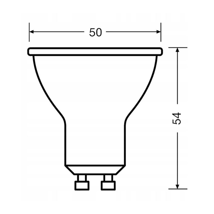 LED Žiarovka VALUE PAR16 GU10/4,5W/230V 6500K 120° čierna - Osram