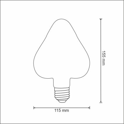 LED žiarovka VINTAGE AMBER E27/2,5W/230V 2000K