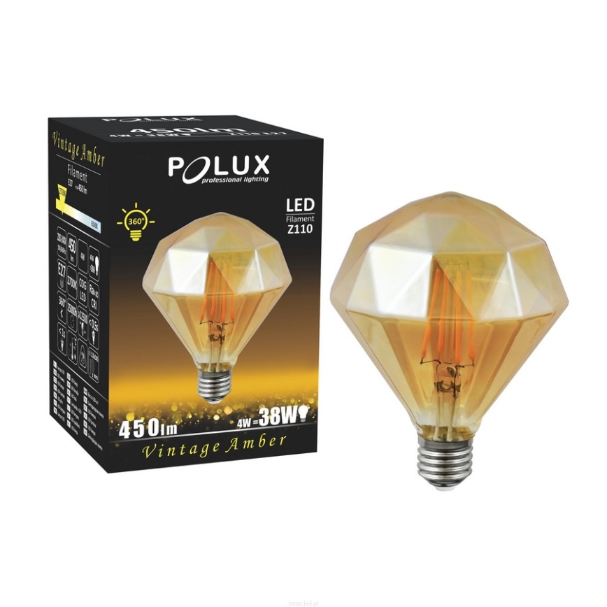 LED žiarovka VINTAGE AMBER E27/4W/230V 2700K