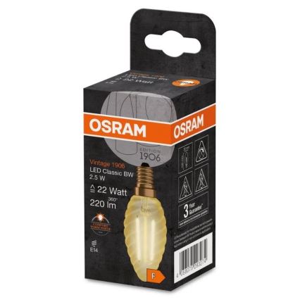 LED Žiarovka VINTAGE E14/2,5W/230V 2400K - Osram