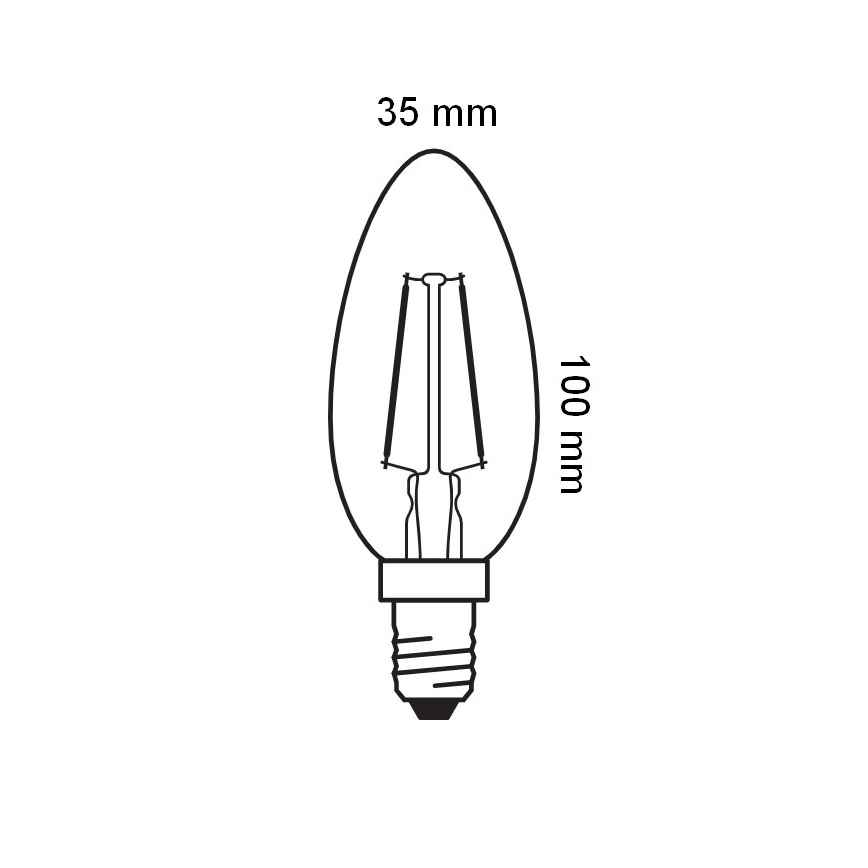 LED žiarovka VINTAGE FILAMENT E14/2,5W/230V 2400K - Osram