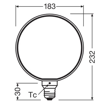 Stmievateľná LED žiarovka VINTAGE FILAMENT E27/4W/230V 1800K - Osram