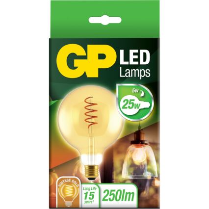 LED Žiarovka VINTAGE G125 E27/5W/230V 2000K - GP