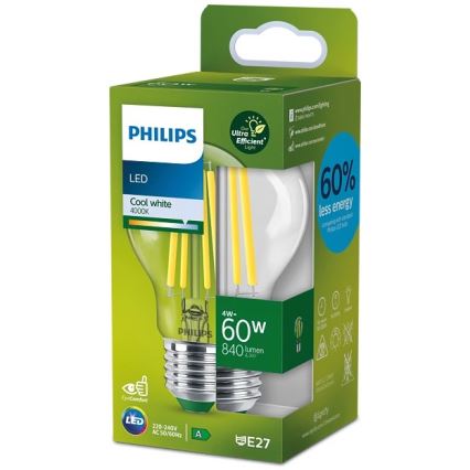 LED Žiarovka VINTAGE Philips A60 E27/4W/230V 4000K
