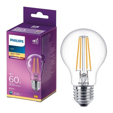 LED Žiarovka VINTAGE Philips A60 E27/7W/230V 2700K