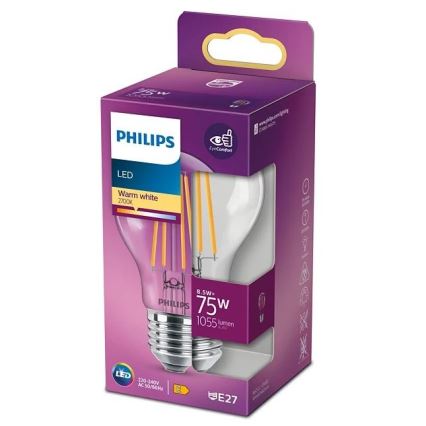 LED Žiarovka VINTAGE Philips A60 E27/8,5W/230V 2700K