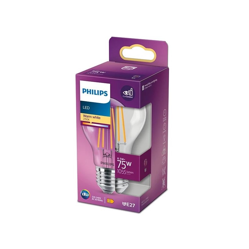 LED Žiarovka VINTAGE Philips A60 E27/8,5W/230V 2700K