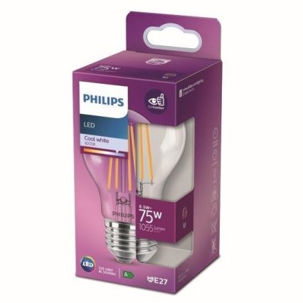 LED Žiarovka VINTAGE Philips A60 E27/8,5W/230V 4000K