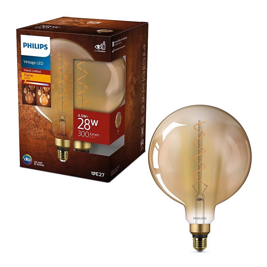 LED Žiarovka VINTAGE Philips E27/4,5W/230V 1800K