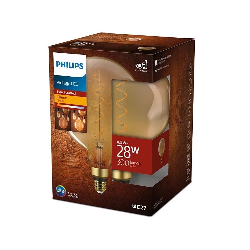 LED Žiarovka VINTAGE Philips E27/4,5W/230V 1800K