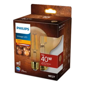 LED žiarovka VINTAGE Philips G95 E27/7W/230V 1800K