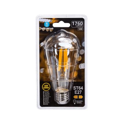 LED žiarovka VINTAGE ST64 E27/16W/230V 2200K - Aigostar
