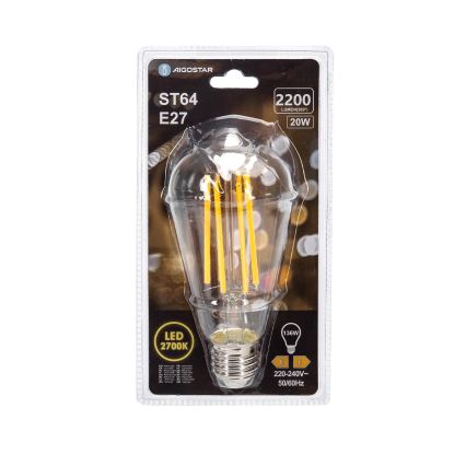 LED žiarovka VINTAGE ST64 E27/20W/230V 2700K - Aigostar