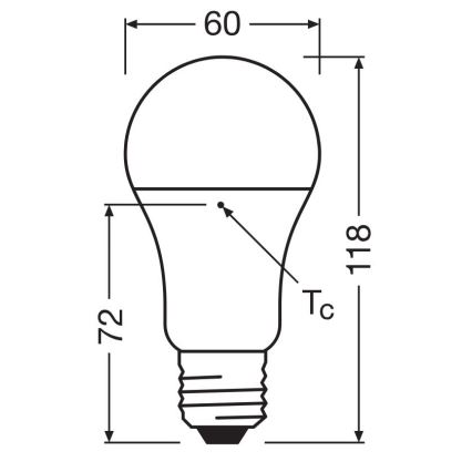 LED Žiarovka z recyklovaného plastu A100 E27/14W/230V 4000K - Osram