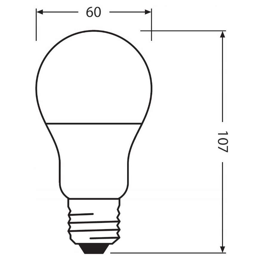 LED Žiarovka z recyklovaného plastu A60 E27/8,5W/230V 4000K - Ledvance