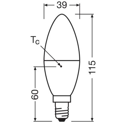 LED žiarovka z recyklovaného plastu B39 E14/7,5W/230V 2700K - Osram