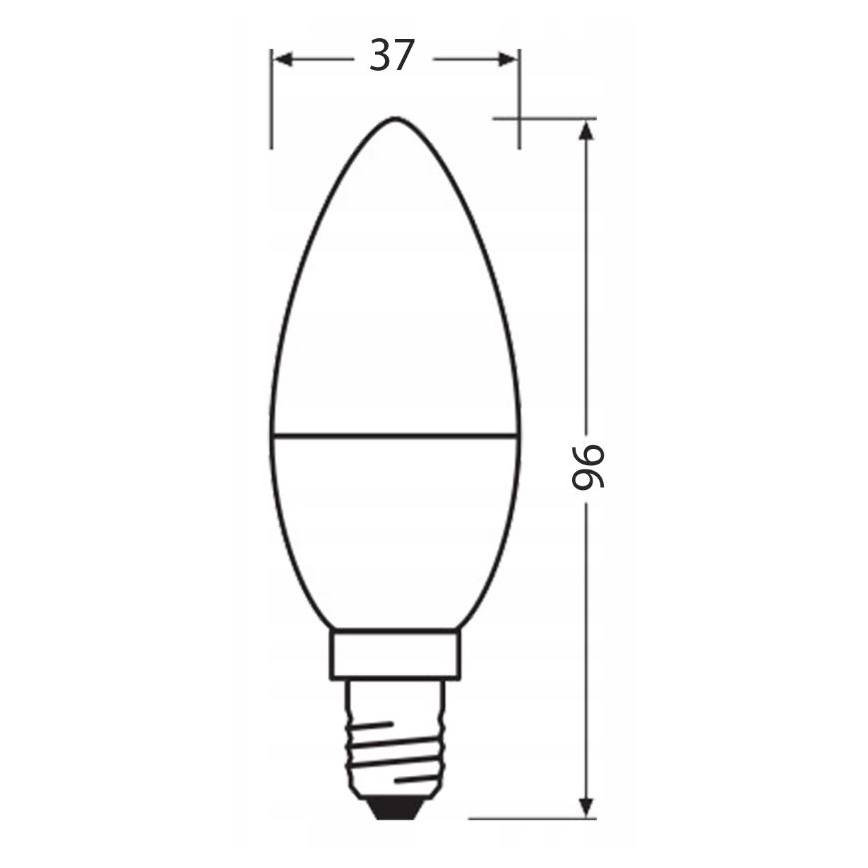 LED Žiarovka z recyklovaného plastu B40 E14/4,9W/230V 2700K - Ledvance