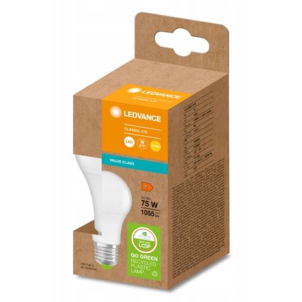 LED Žiarovka z recyklovaného plastu E27/10W/230V 2700K - Ledvance